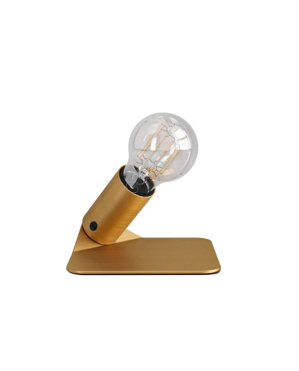 SI! Lampe de table 5V avec ampoule A60 et base métallique