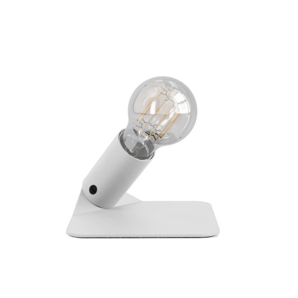 SI! 5V tafellamp met A60 lichtbron en metalen voet - mat wit