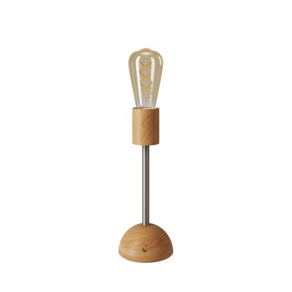 Lampe portative et rechargeable Cabless02 avec ampoule globo Edison dorée - Neutre