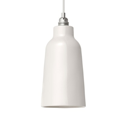 Abat-jour Bouteille Materia en céramique - Made in Italy - Blanc brillant