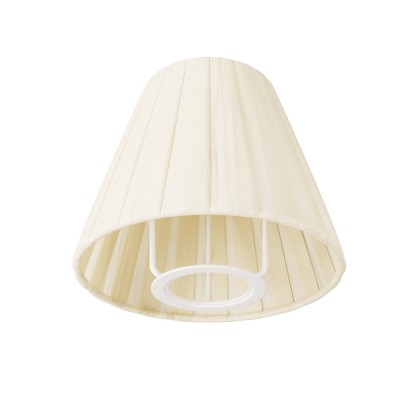 Mini abat-jour Impero avec douille E27 pour lampe de table ou applique murale - Plissé crème