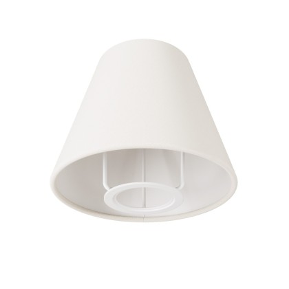 Mini abat-jour Impero avec douille E27 pour lampe de table ou applique murale - Toile blanc