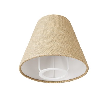 Mini abat-jour Impero avec douille E27 pour lampe de table ou applique murale - Jute