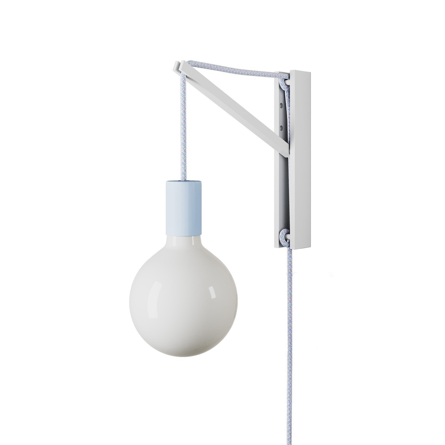 Metalen muurlamp met stekker