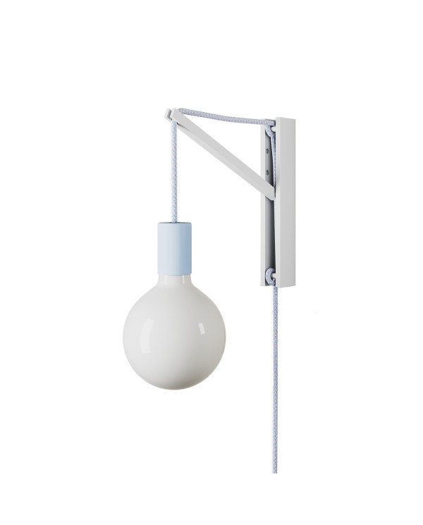 Metalen muurlamp met stekker