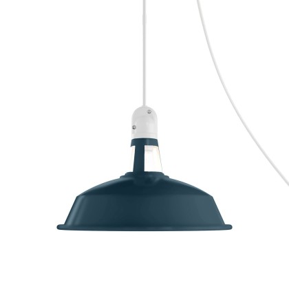 Verplaatsbare Snake buitenlamp met Harbour lampenkam, 5m textielkabel, IP65 waterproof fitting en stekker - petrol