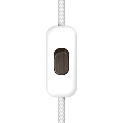 Inline enkelpolige schakelaar Creative Switch wit - effect Wenge