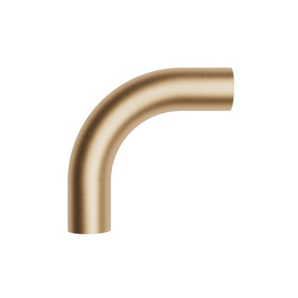 5 cm gebogen metalen verlengbuis - geborsteld brons