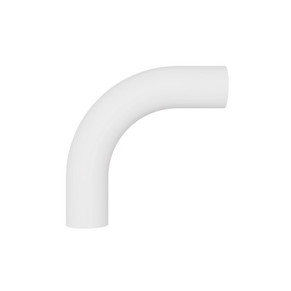 Tube d'extension 5 cm incurvé en métal - Blanc