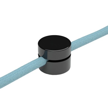 Fixation murale passe-câble universel pour câble textile pour éclairage 2x0,75 et 3x0,75 - 2 pièces - Noir