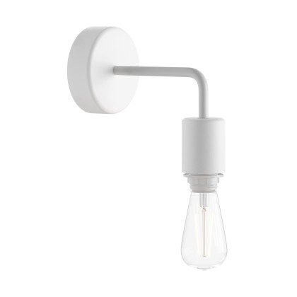 Fermaluce pour abat-jour EIVA ELEGANT avec extension en forme de L, rosace et douille IP65 waterproof - Blanc