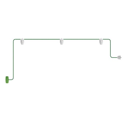 EIVA buitenarmatuur IP65 met 3 lichten en rozet - wit