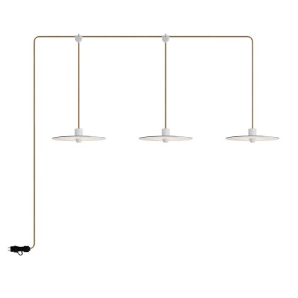 E-Snake EIVA Draagbare buitenlamp IP65 met 3 lampen met lampenkappen - wit