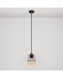 Suspension avec ampoule Ghost en cône smoky