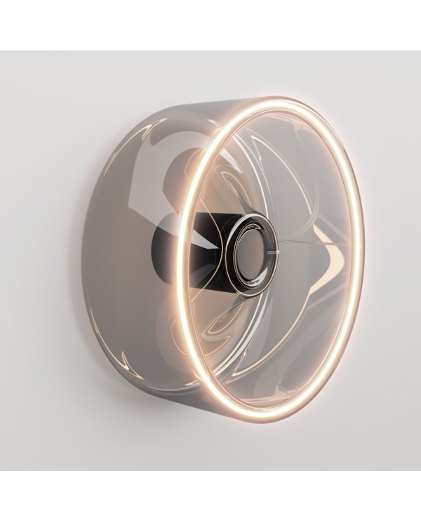 Wandlamp met smoky Ghost bol