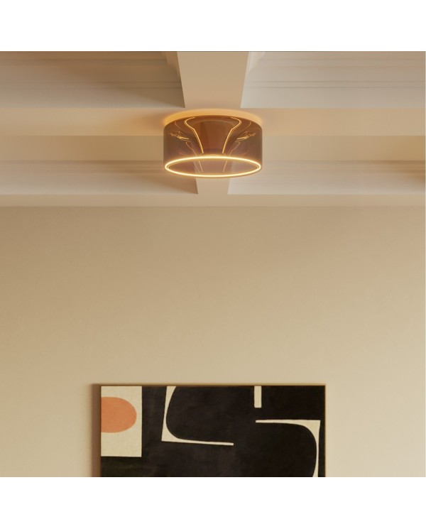 Wandlamp met smoky Ghost bol