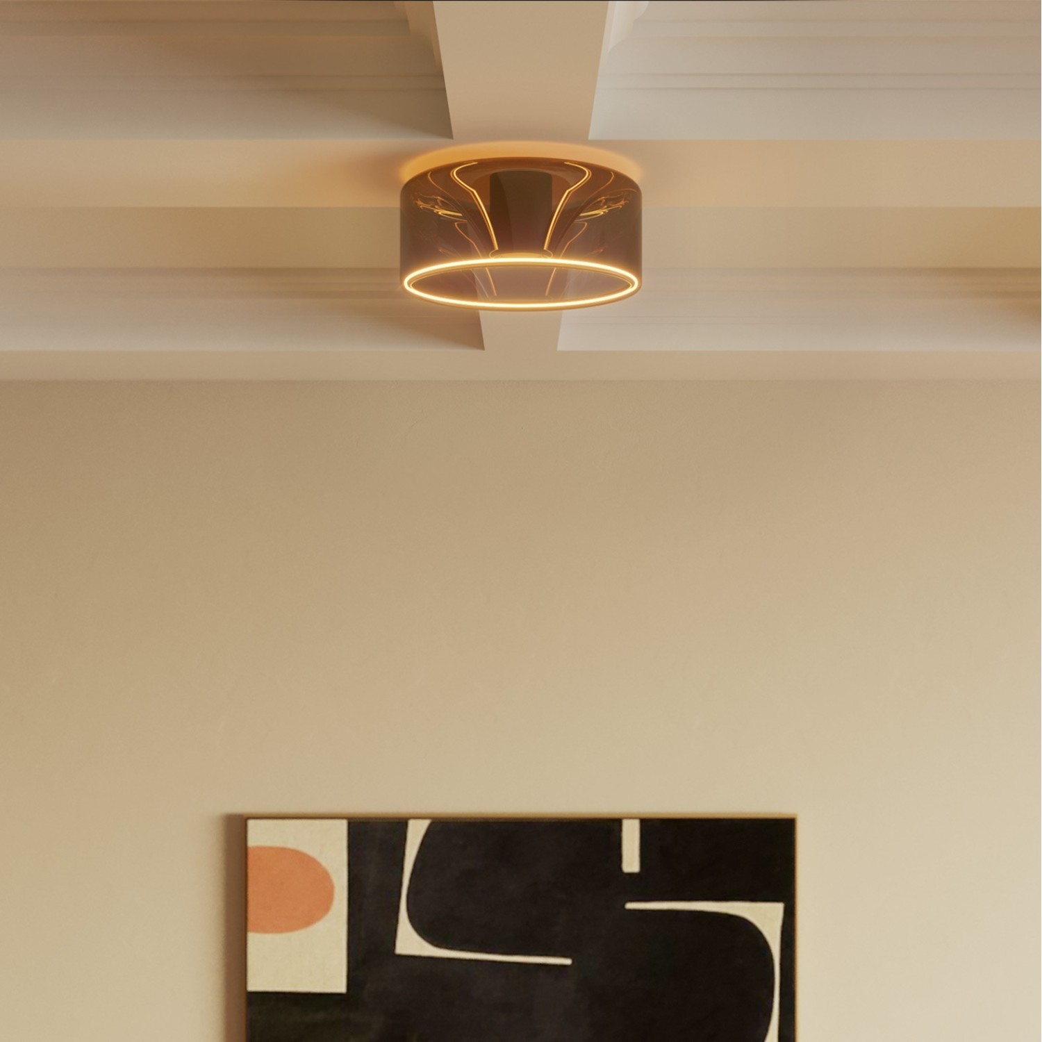 Wandlamp met smoky Ghost bol