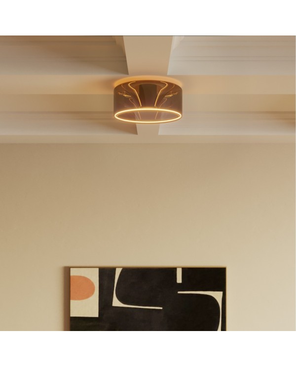 Wandlamp met smoky Ghost bol