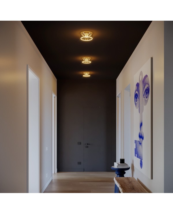 Wandlamp met smoky Ghost bol