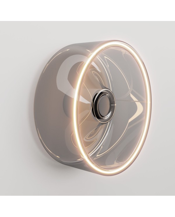 Wandlamp met smoky Ghost bol