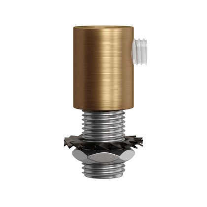 Serre-câble cylindrique en métal avec tige, écrou et rondelle - 2 pièces - Bronze satiné