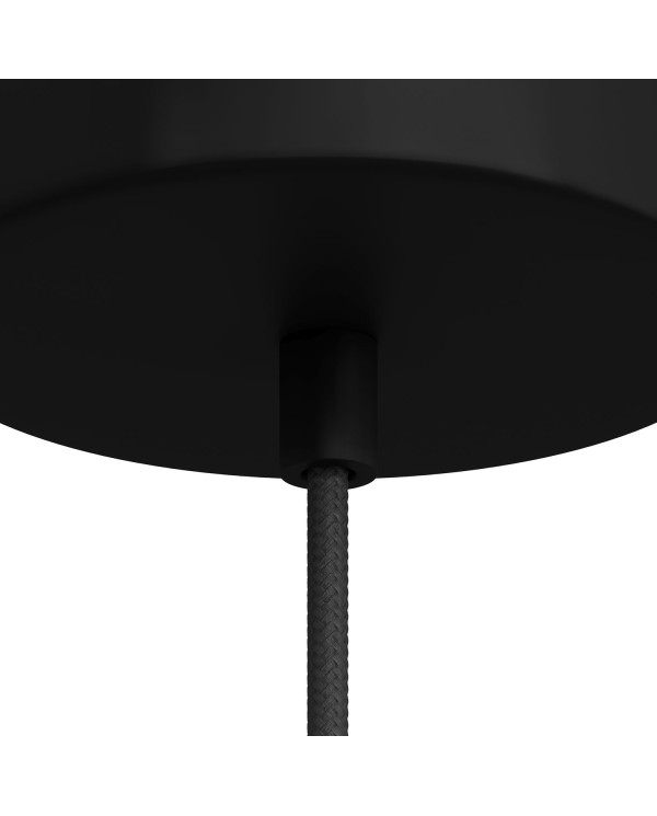 Cilindrische metalen kabelklem compleet met pendelbuis, moer en ring - 2 stuks