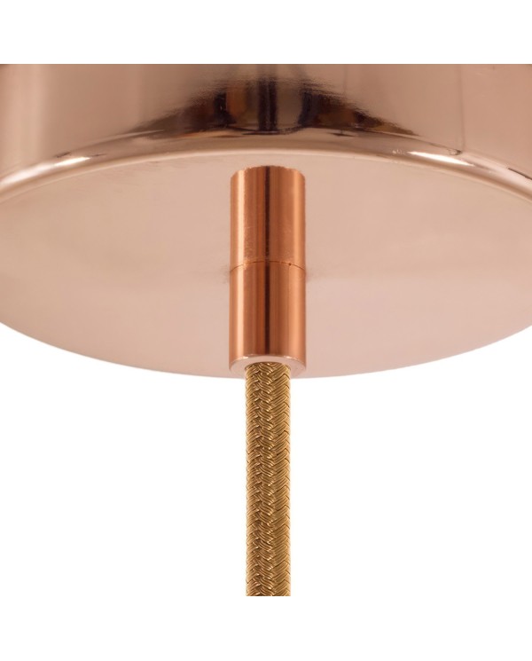 Cilindrische metalen kabelklem compleet met pendelbuis, moer en ring - 2 stuks