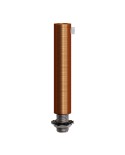 Cilindrische metalen kabelklem van 7 cm, compleet met pendelbuis, moer en ring