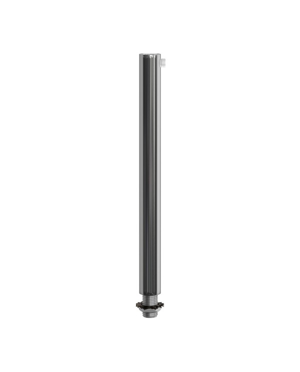 Cilindrische metalen kabelklem van 15 cm, compleet met pendelbuis, moer en ring