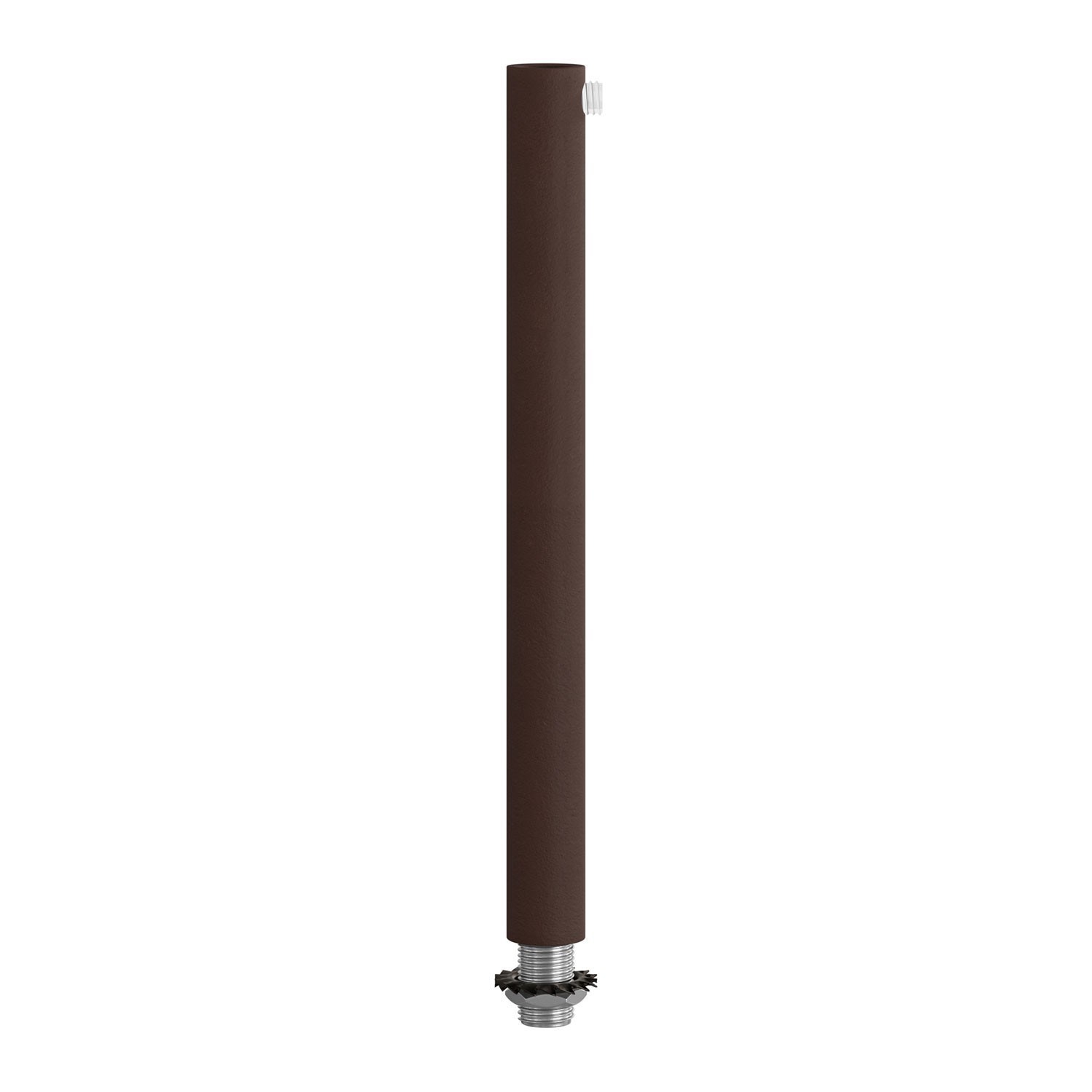 Cilindrische metalen kabelklem van 15 cm, compleet met pendelbuis, moer en ring