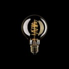 LED Gouden LED Carbon Filament lamp C05 Gebogen Spiraal Globe G80 4W E27 Dimbaar 1800K