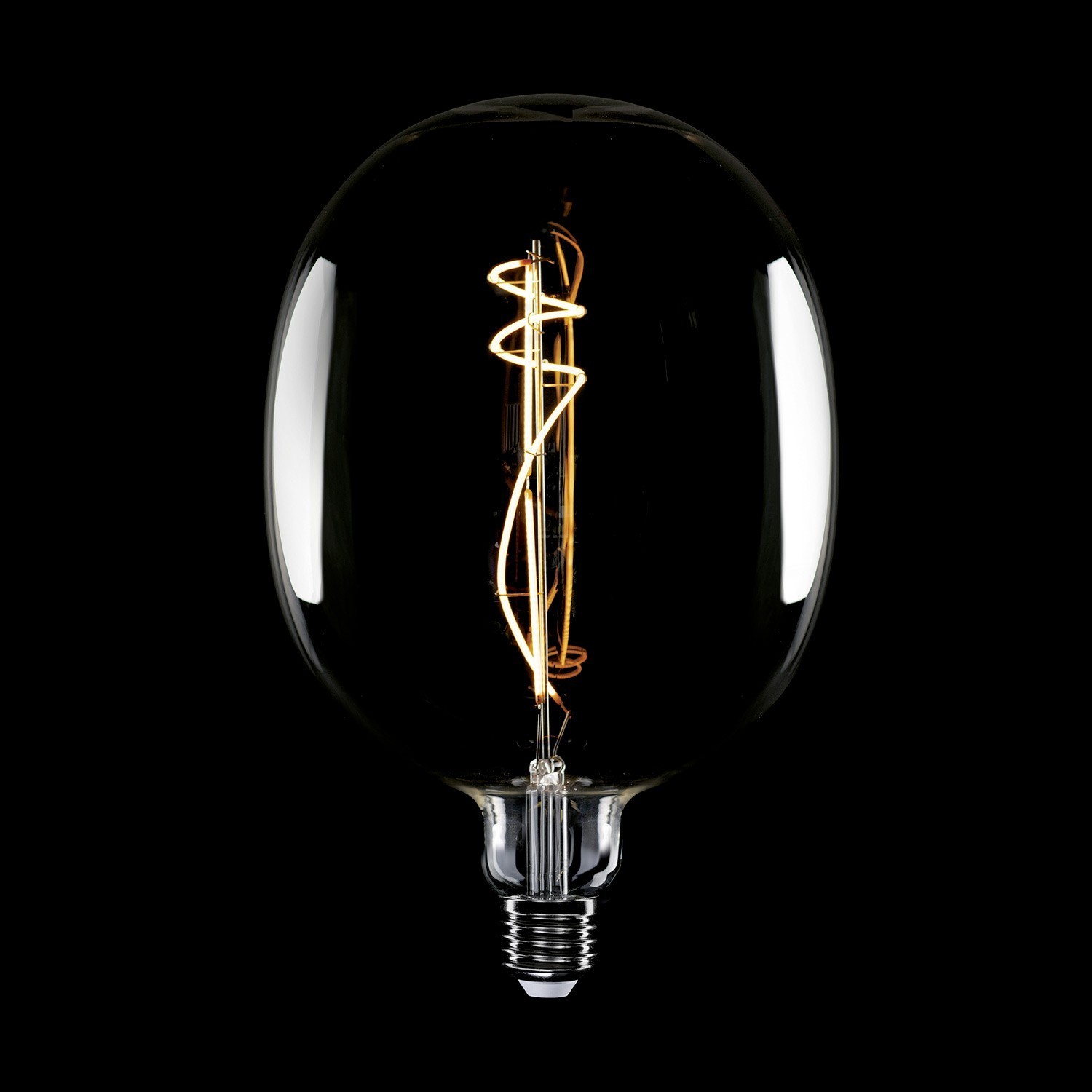 LED lamp in Smoky gefumeerd glas H07 Ellipse 170 10W E27 Dimbaar 1800K