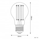 LED heldere druppel gloeilamp A60 7W 806Lm E27 3500K dimbaar - N01
