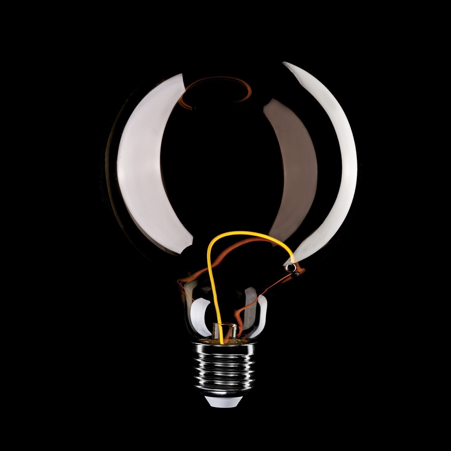LED Smoky Magnetische Lichtbron Deco Lijn Bol G125 2,8W 90Lm E27 1800K - F05