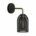Fermaluce Metal met Ghostbell lampenkap, metalen wandlamp met gebogen arm