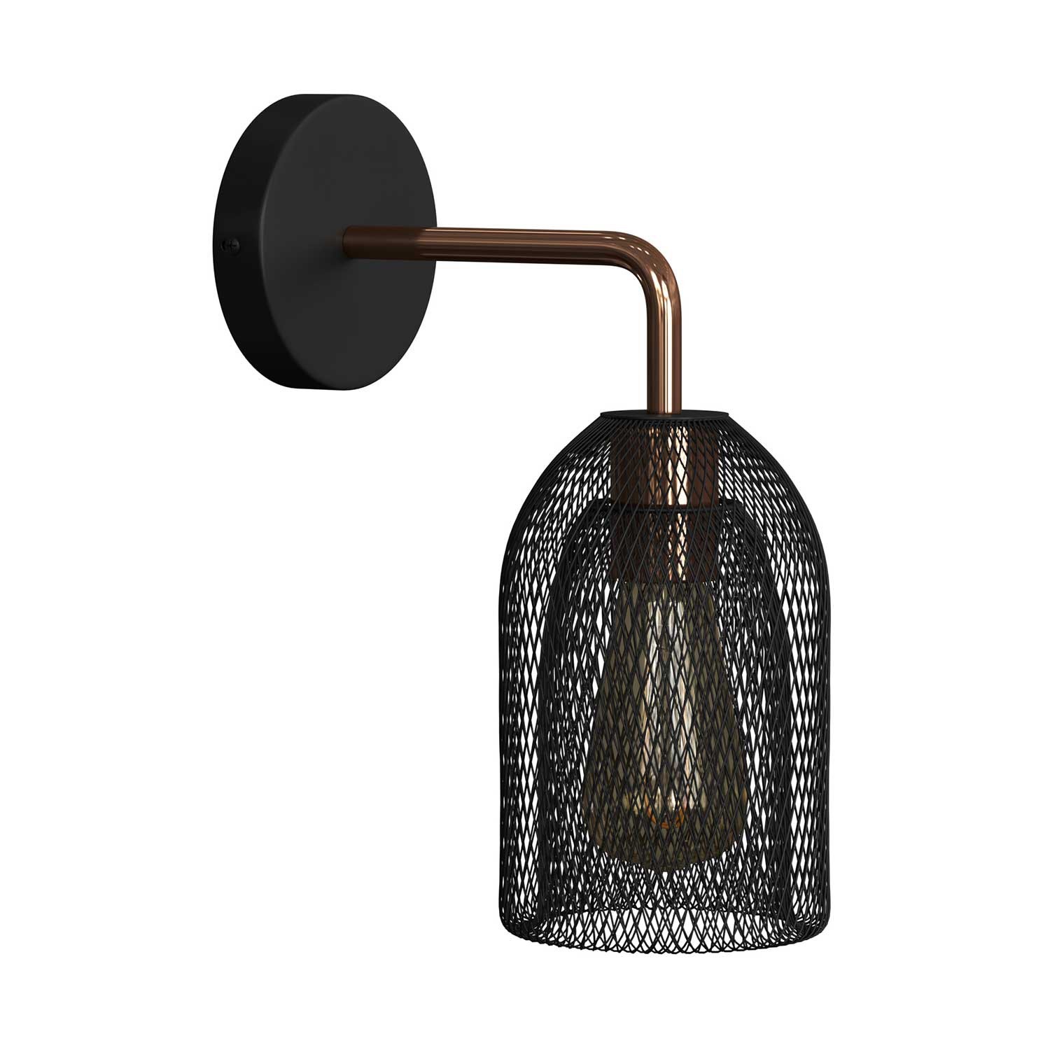Fermaluce Metal met Ghostbell lampenkap, metalen wandlamp met gebogen arm