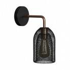 Fermaluce Metal met Ghostbell lampenkap, metalen wandlamp met gebogen arm