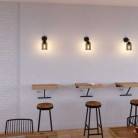 Fermaluce Metal met Ghostbell lampenkap, metalen wandlamp met gebogen arm