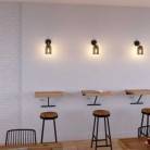 Fermaluce Metal met Ghostbell lampenkap, metalen wandlamp met gebogen arm