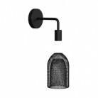 Fermaluce Metal met Ghostbell lampenkap, metalen wandlamp met gebogen arm