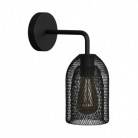 Fermaluce Metal met Ghostbell lampenkap, metalen wandlamp met gebogen arm