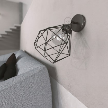 Fermaluce Metallo 90° met Diamond lampenkap, verstelbare metalen muurlamp