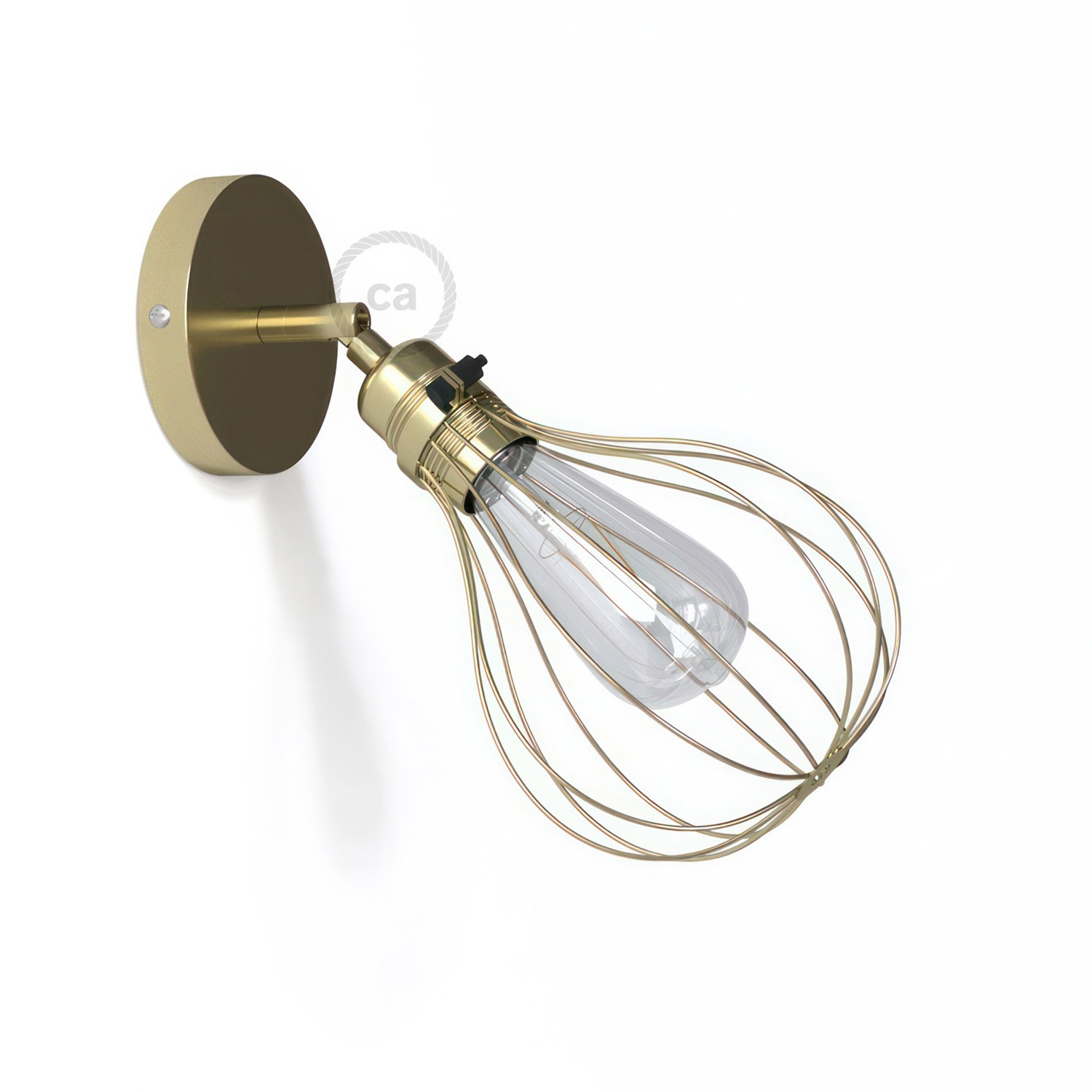 Fermaluce Metallo 90° met Drop lampenkap, verstelbare metalen muurlamp