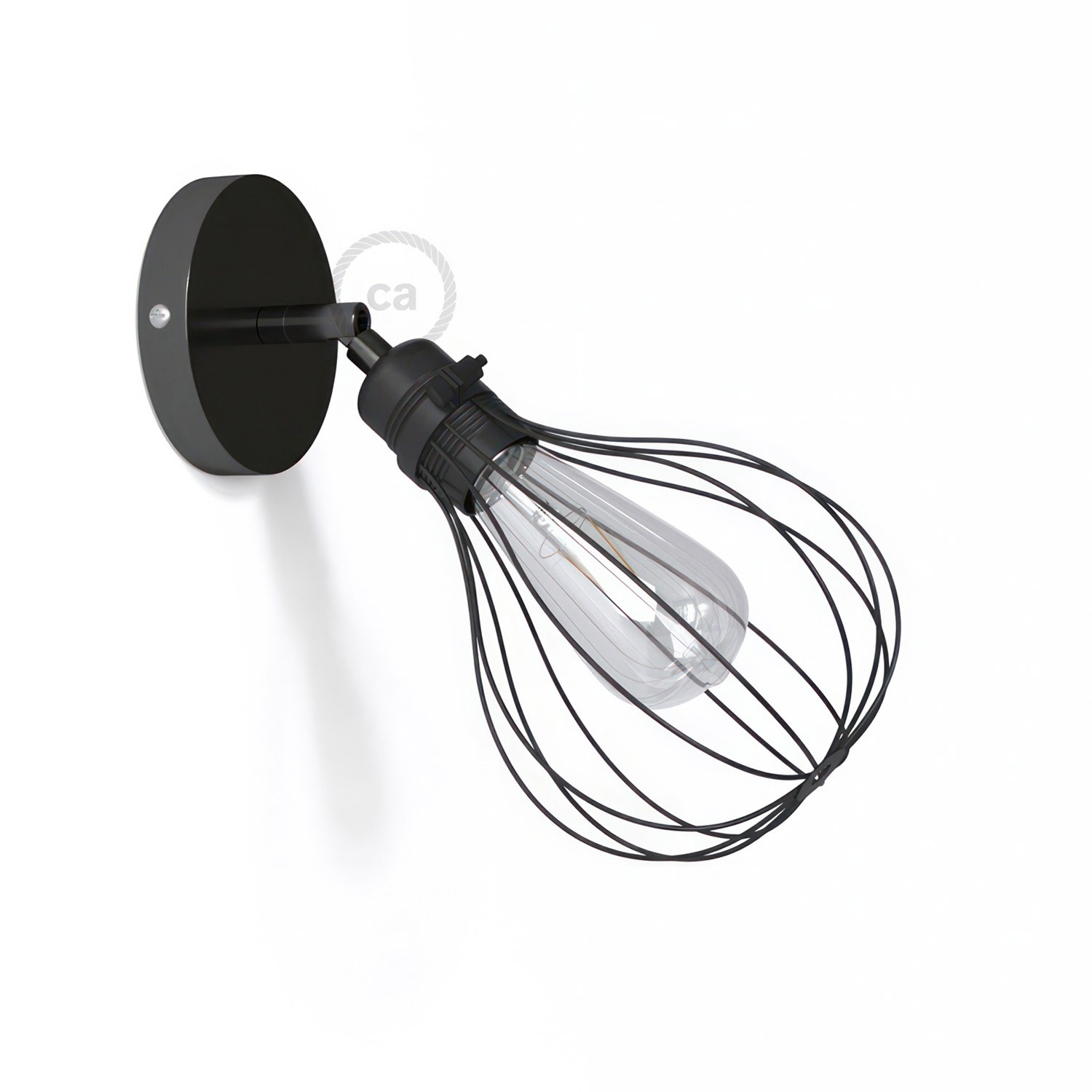 Fermaluce Metallo 90° met Drop lampenkap, verstelbare metalen muurlamp