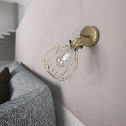 Fermaluce Metallo 90° met Drop lampenkap, verstelbare metalen muurlamp