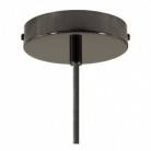 Suspension fabriquée en Italie avec câble textile, abat-jour Vase en céramique et finition en métal - complète avec ampoule