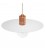 Suspension fabriquée en Italie avec câble textile, abat-jour oversize et douille moleté - complète avec ampoule