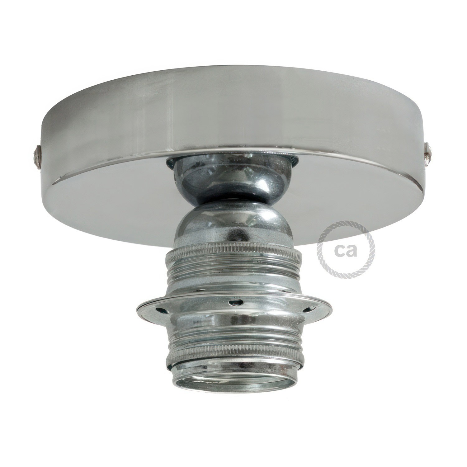 Fermaluce Métal, avec support de lampe fileté E27, source lumineuse murale ou plafonnier en métal