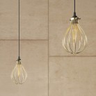 Spider - 3 lichts-meervoudige hanglamp, Made in Italy, compleet met strijkijzersnoer en Druppel-lampenkap