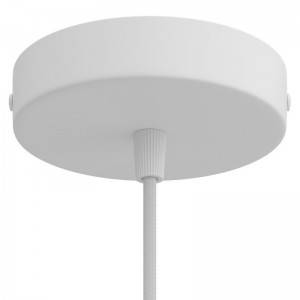 Strak design 1-gaats 120 mm. cilindrische metalen plafondkap
